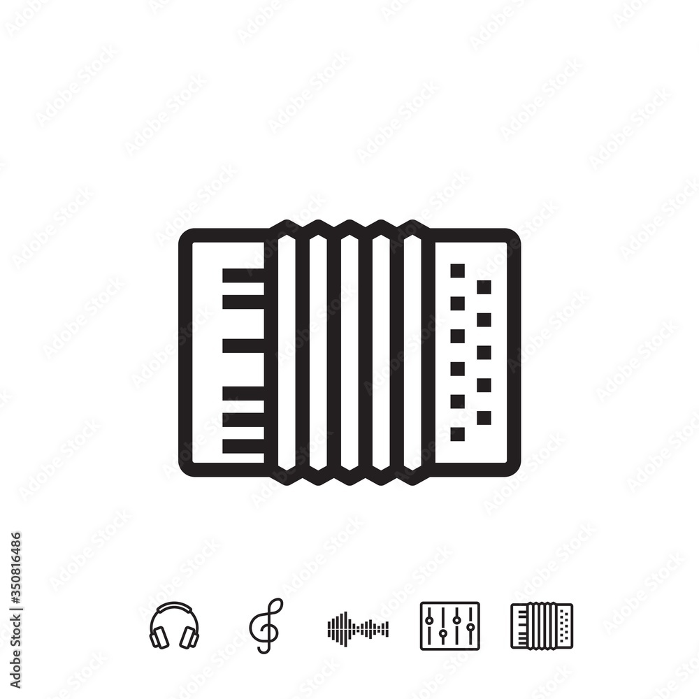 accordion icon vector illustration sign accordion icon vector illustration sign