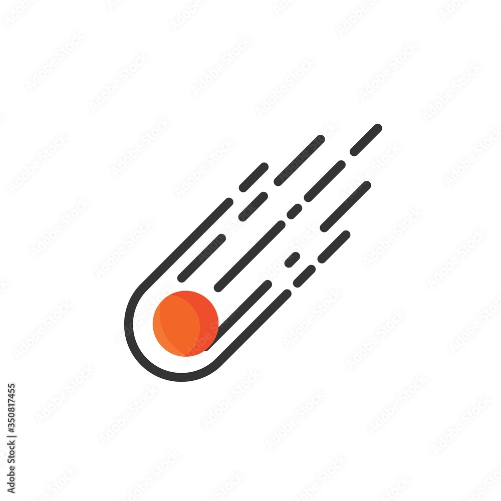 comet astronomy icon vector illustration sign comet astronomy icon vector illustration sign