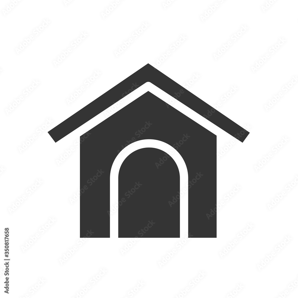 dog house icon vector illustration sign
