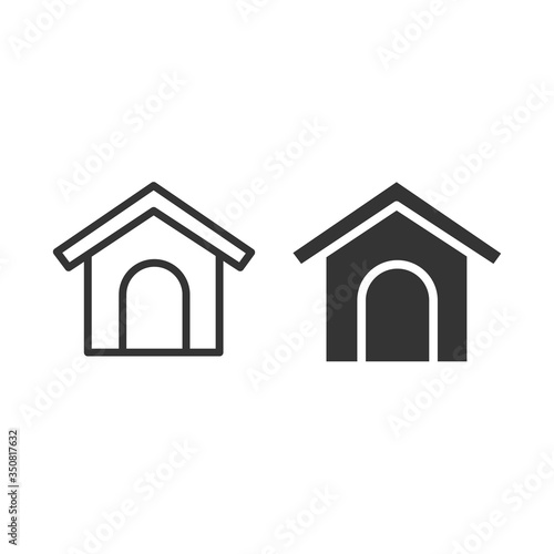 dog house icon vector illustration sign