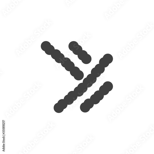 Enterococcal Infection vector icon. filled flat sign for mobile concept and web design. Enterococcus bacteria cells glyph icon. Symbol, logo illustration. Vector graphics