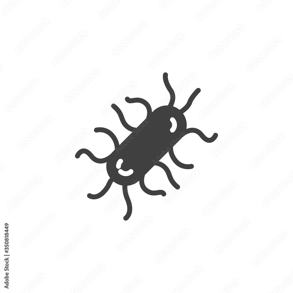 Salmonella bacterium vector icon. filled flat sign for mobile concept and web design. Salmonella infection glyph icon. Symbol, logo illustration. Vector graphics Salmonella bacterium vector icon. filled flat sign for mobile concept and web design. Salmonella infection glyph icon. Symbol, logo illustration. Vector graphics
