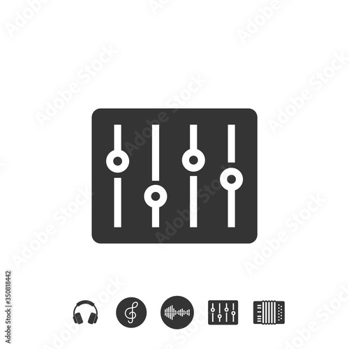 music equalizer icon vector illustration sign