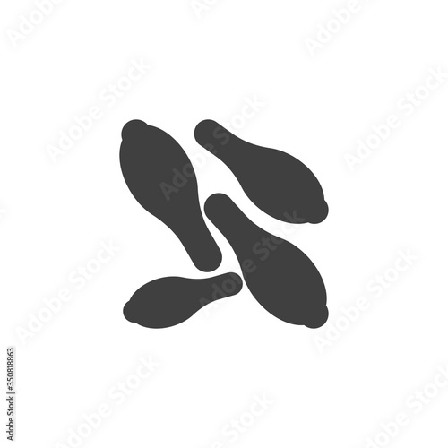 Canvas Print Botulism bacteria vector icon