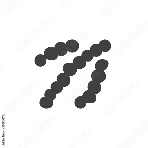 Streptococcus bacteria vector icon. filled flat sign for mobile concept and web design. Streptococcal Infection glyph icon. Symbol, logo illustration. Vector graphics