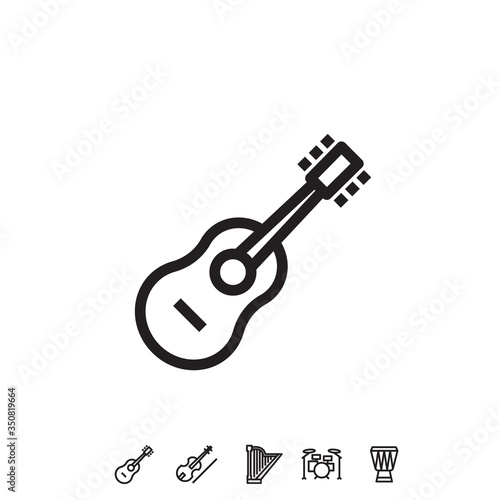 guitar icon vector illustration sign