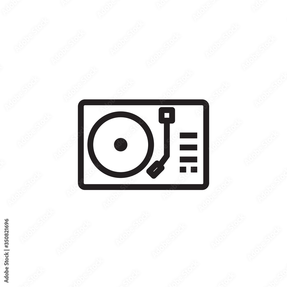 DJ mixer icon vector illustration sign DJ mixer icon vector illustration sign