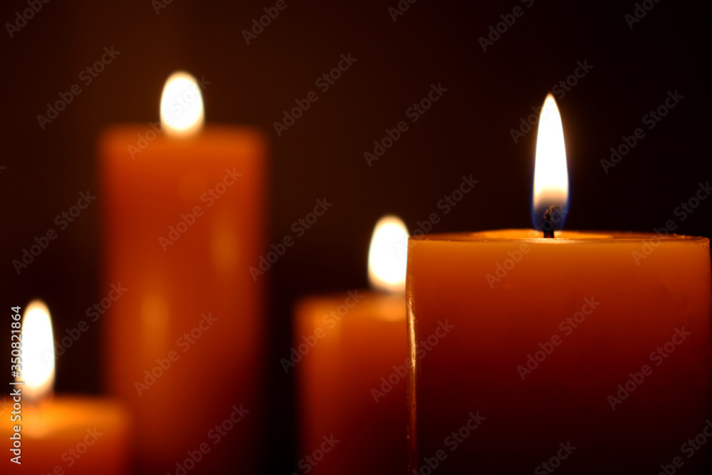 Candle black background of mourning funeral moment of silence Candle black background of mourning funeral moment of silence