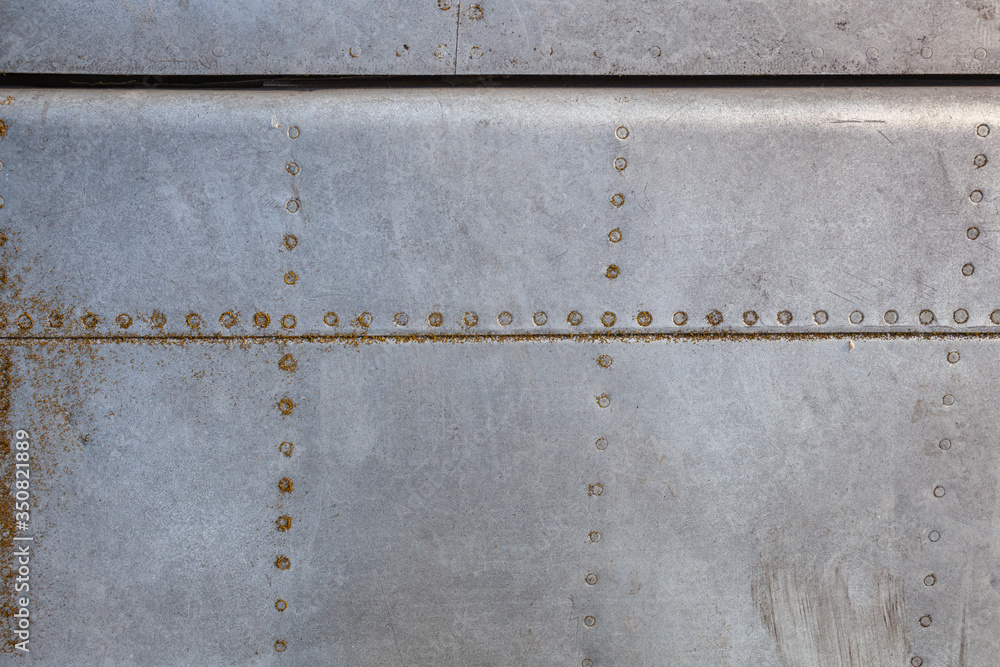 Old aircraft aluminum texture with rivets. Stock Photo | Adobe Stock