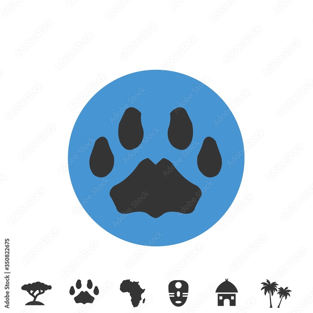 paw footprint icon vector illustration sign paw footprint icon vector illustration sign