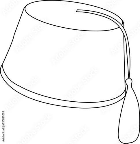 vector fez on white  background
