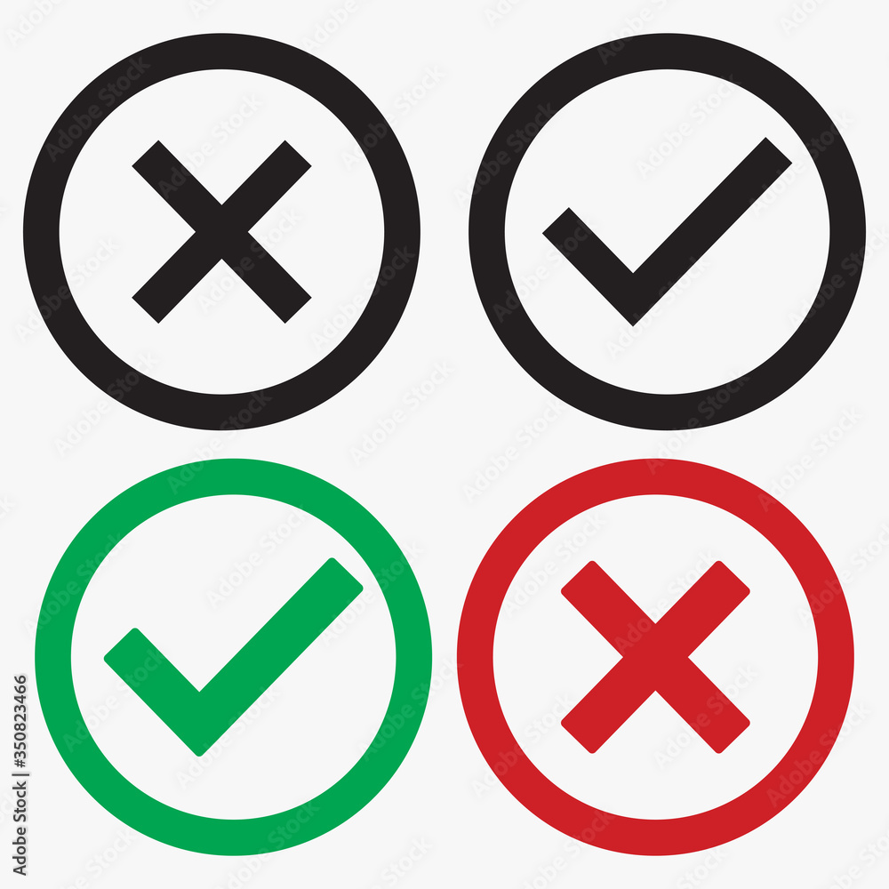 tick and cross tick and cross