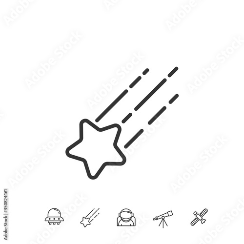 shooting star icon vector illustration sign