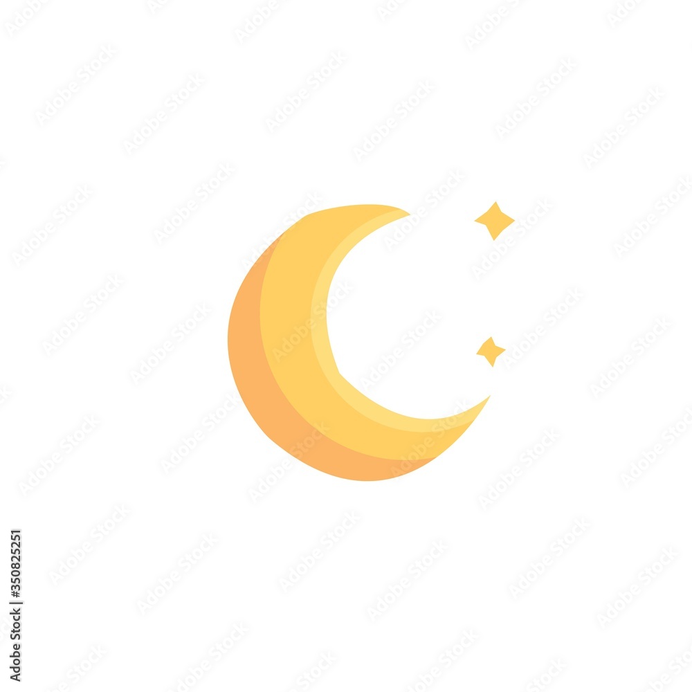 moon and stars icon vector illustration sign