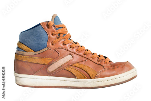 Leather sneaker isolated