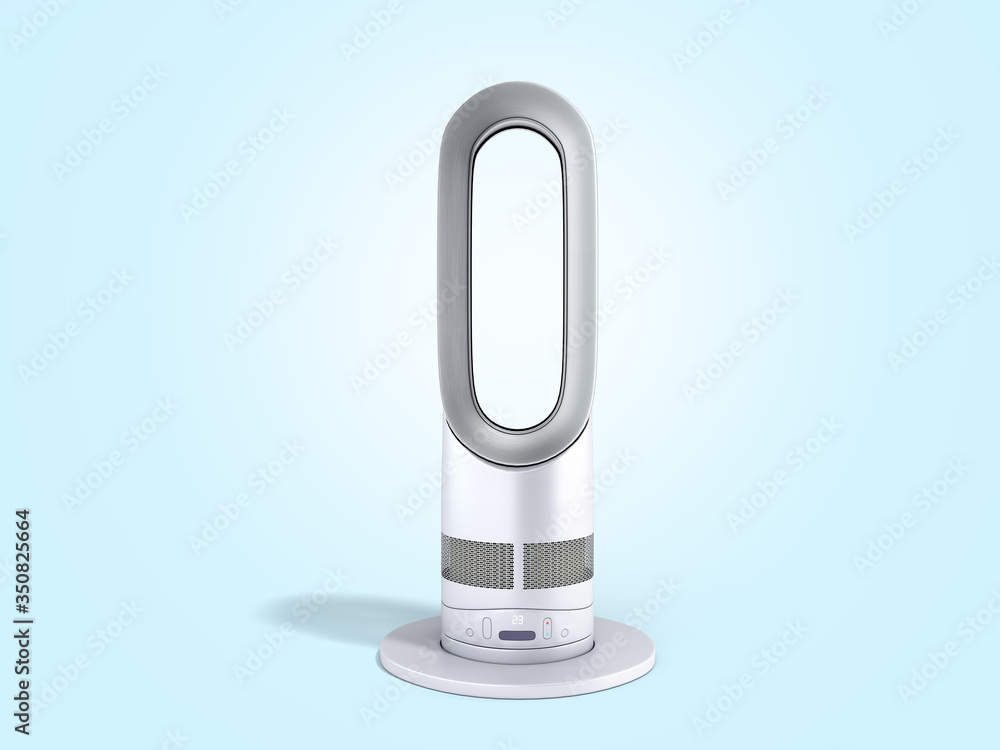 modern air purifier with heating and cooling function 3d render on blue gradient modern air purifier with heating and cooling function 3d render on blue gradient