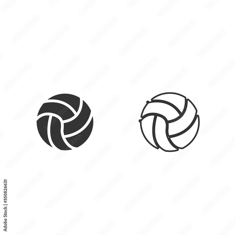 volleyball icon vector illustration sign
