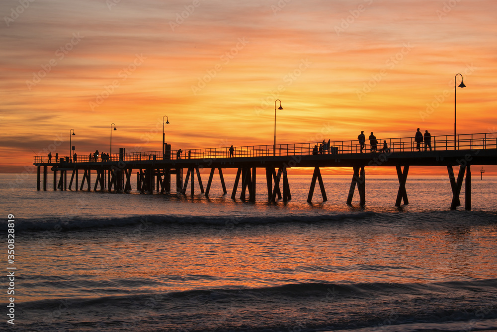 Sunset at the pier in Souh Australia