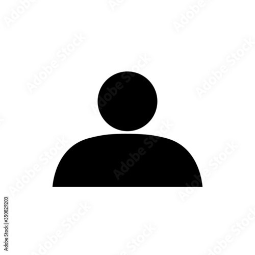 Single person icon. Simple representation of man. Vector Illustration