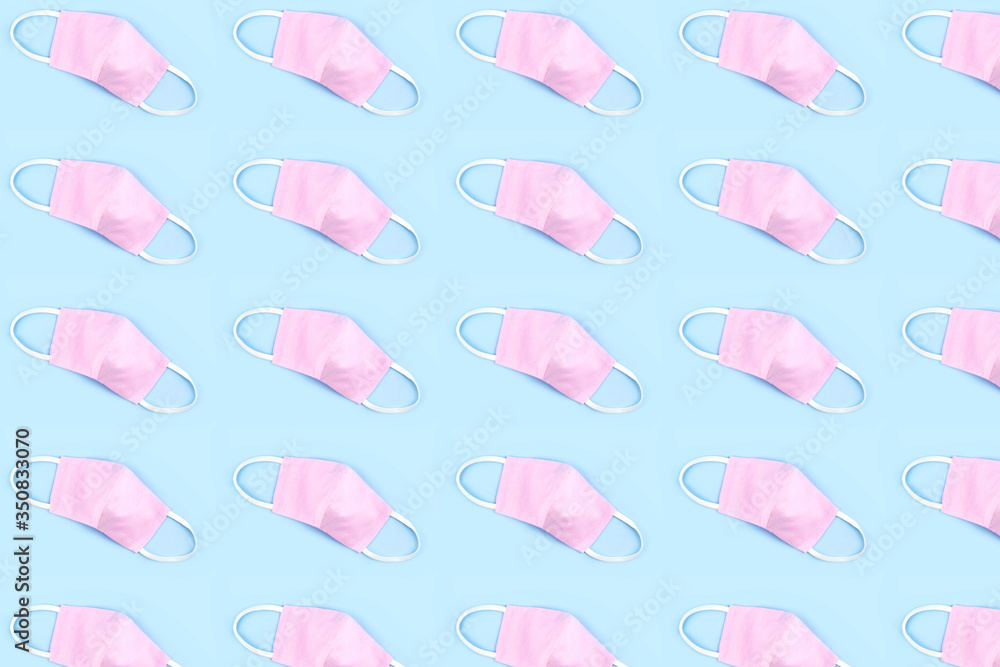 Pattern made from of medical reusable masks. Pattern made from of medical reusable masks.