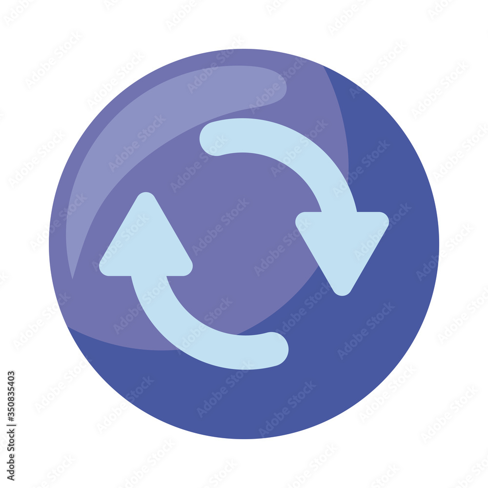 Isolated repeat flat style icon vector design Isolated repeat flat style icon vector design