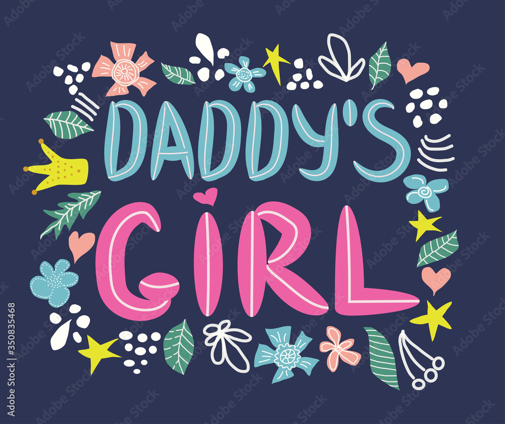 Daddy's Girl Hand lettering, baby clothes cute print, photo overlay ...