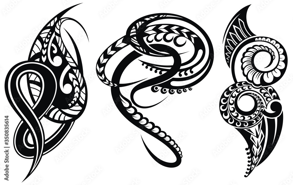 Fototapeta premium Tattoo design. Ethnic themes can be used as body tattoo or ethnic backdrop