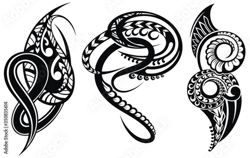  Tattoo design. Ethnic themes can be used as body tattoo or ethnic backdrop