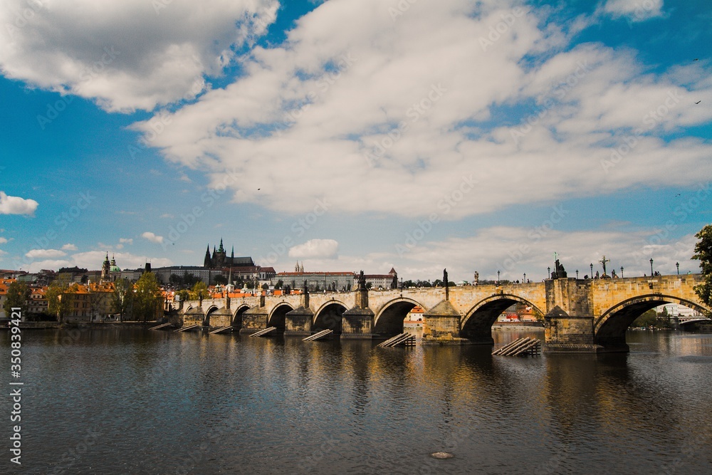 Fototapeta premium charles bridge and prague castle in prague