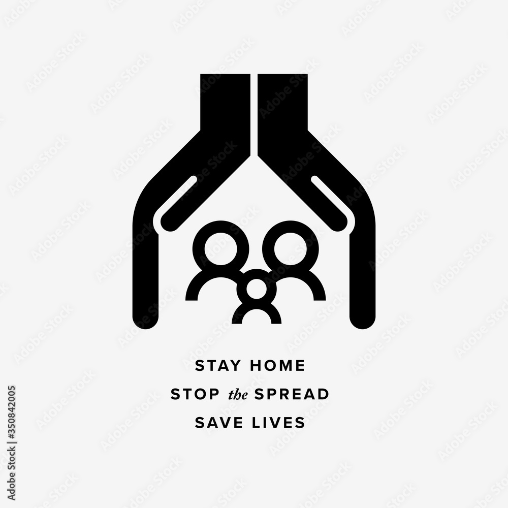 Covid-19 Corona Virus Awareness Poster - Stay home, Stop the spread, Save lives Covid-19 Corona Virus Awareness Poster - Stay home, Stop the spread, Save lives
