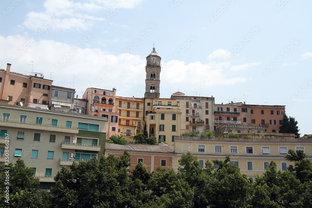Frosinone, Italy - July 18, 2013: Panoramic view of the city