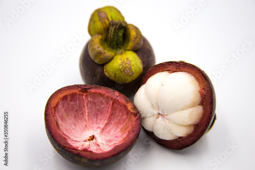 The Mangosteen placed on a white background.