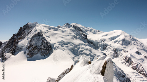 Schilderij op canvas Mont Blanc from Aiguille de Midi