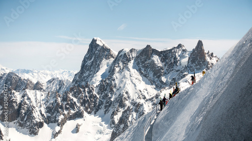 Tableau sur toile Jorasses from Aiguille du Midi