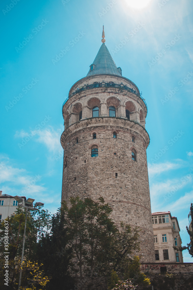 Galata Tower in Istanbul Turkey