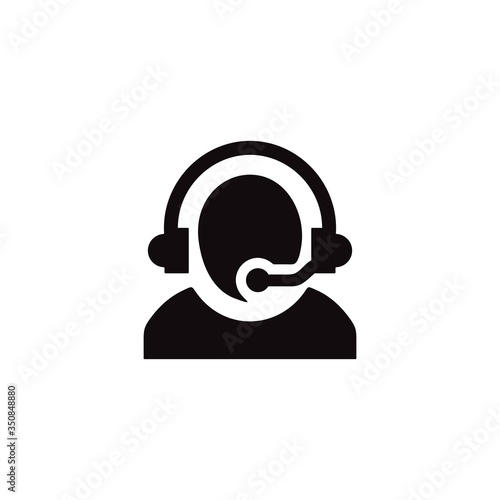 Call center operator icon. Helpline symbol. Customer support concept for perfect web and mobile design, e-commerce websites.