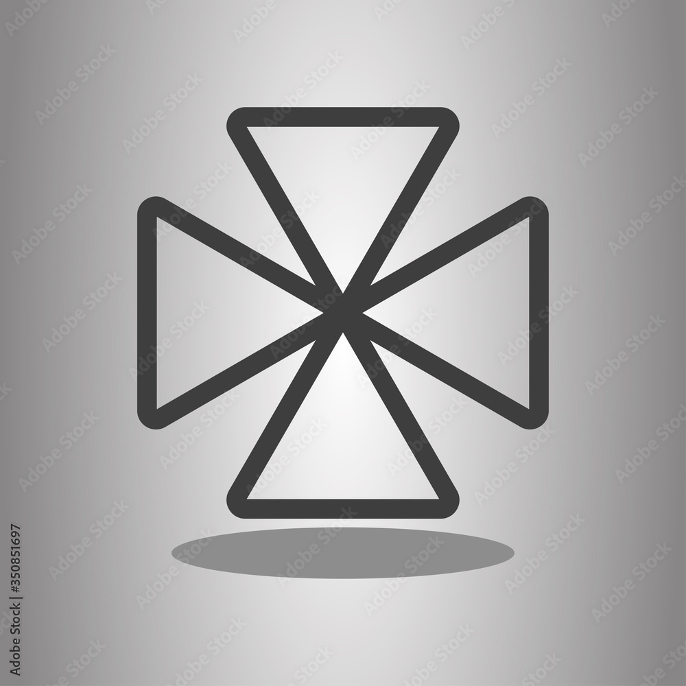 Cross simple icon, vector. Flat desing Cross simple icon, vector. Flat desing