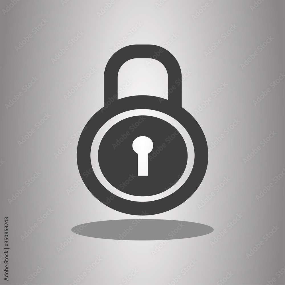 Lock vector simple icon. Flat desing Lock vector simple icon. Flat desing
