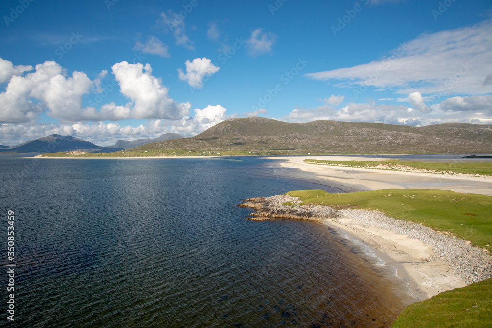 Seilabost tide on a sunny day in August text space Seilabost tide on a sunny day in August text space