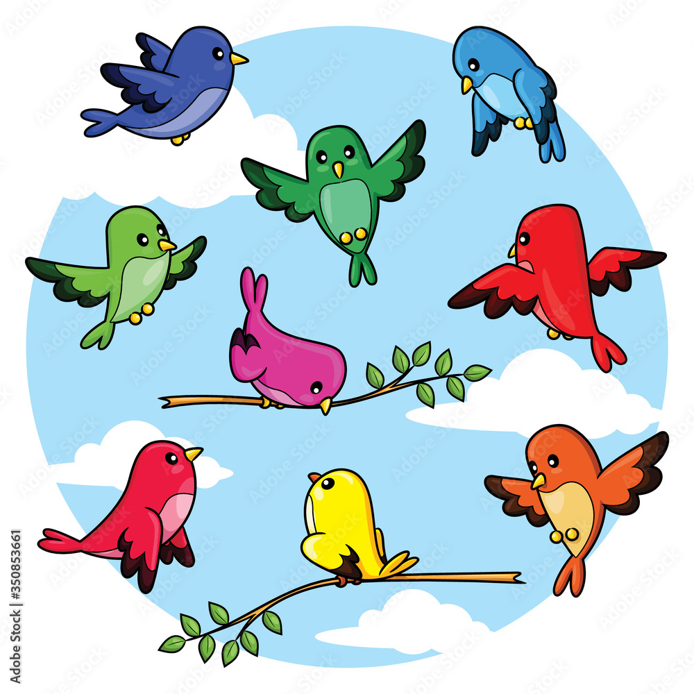 Obraz Bird cartoon pack