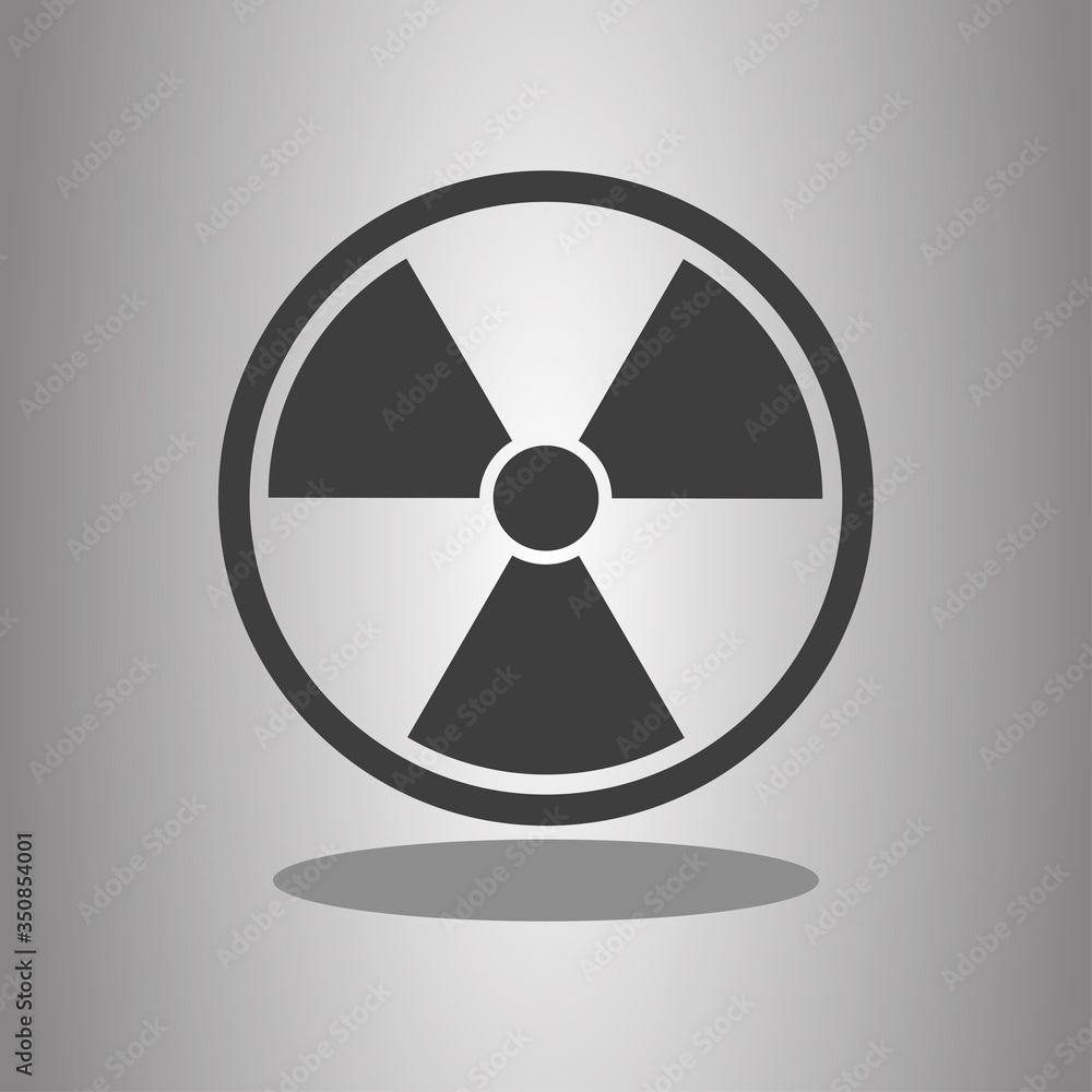 Radiation simple icon vector. Flat desing Radiation simple icon vector. Flat desing