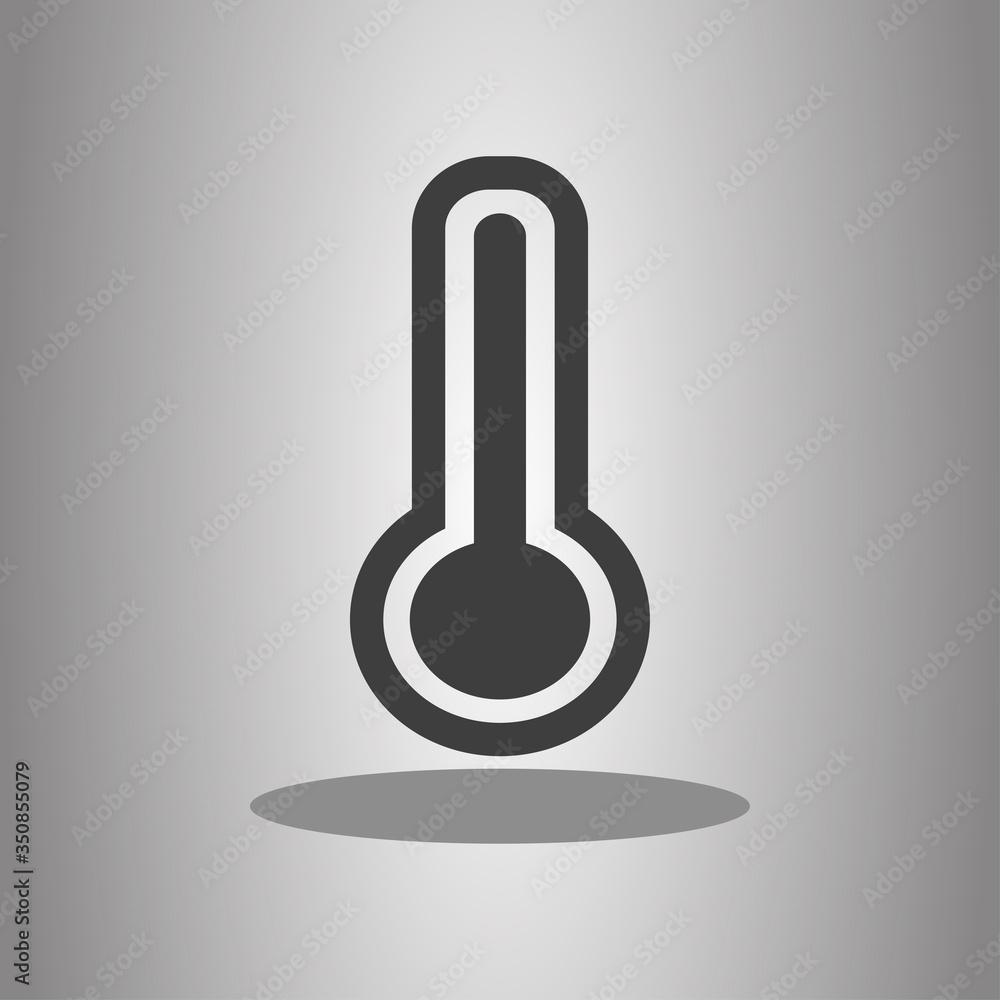 Thermometer temperature simple icon. Flat desing Thermometer temperature simple icon. Flat desing