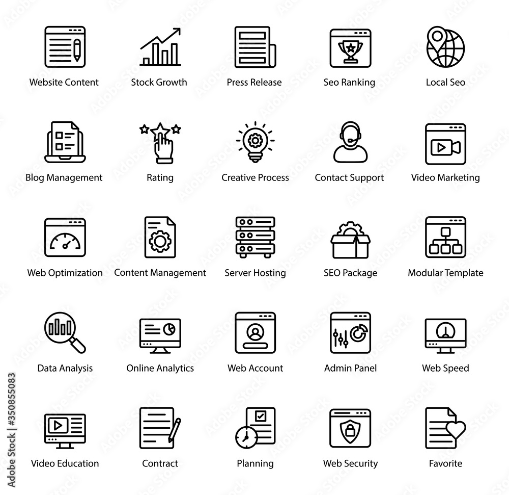 Web Design Line Icons Pack
Web Design Line Icons Pack