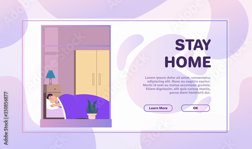 Vector character illustration of people in windows