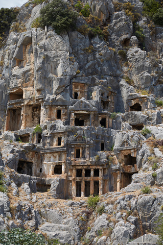 ancient tombs in Mira city Turkey