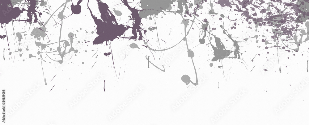 Obraz premium abstract gray dark splatter paint texture on white background.