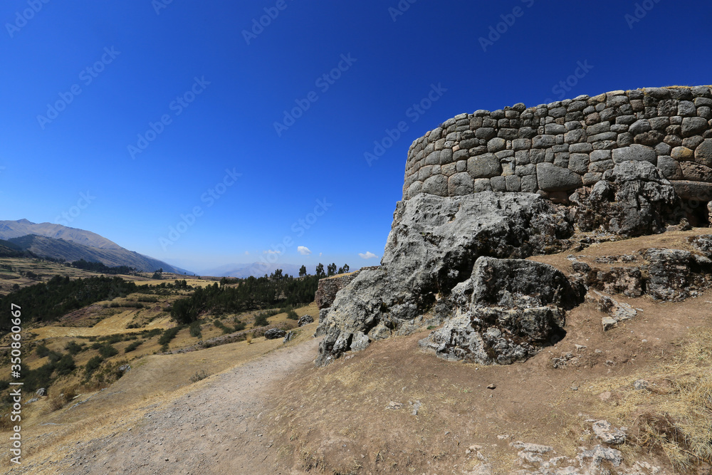 The ruins of the Incas complex of Puca Pucara