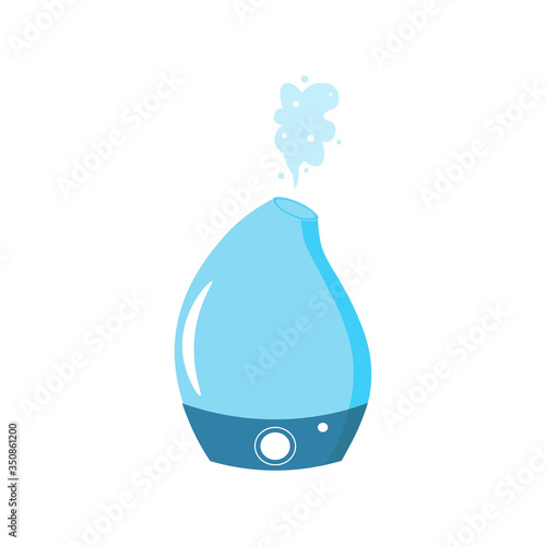 Humidifier - climate cleaner. Vector illustration in a flat style. Modern home clean air .