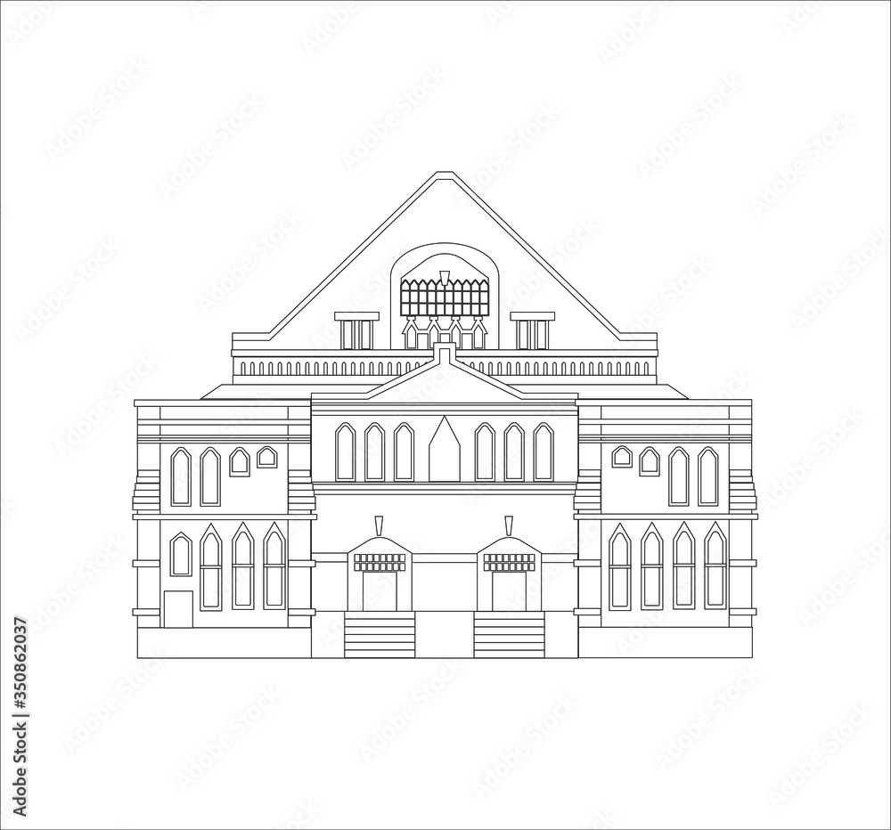 illustration of ryman auditorium city nashville in usa