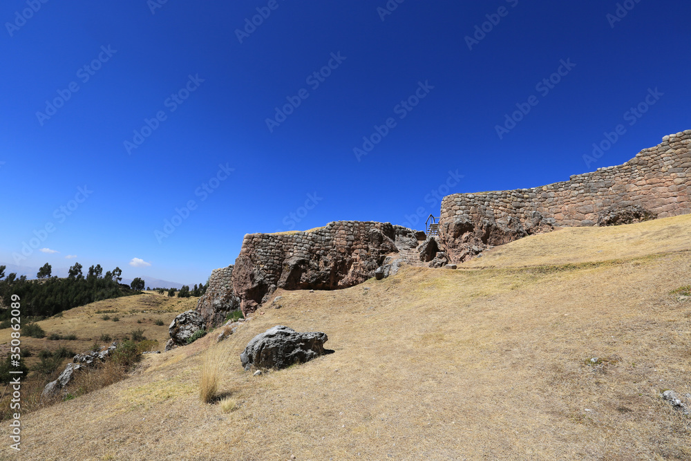 The ruins of the Incas complex of Puca Pucara